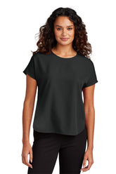 Mercer+Mettle® Women's Stretch Crepe Crew - Deep Black - XS